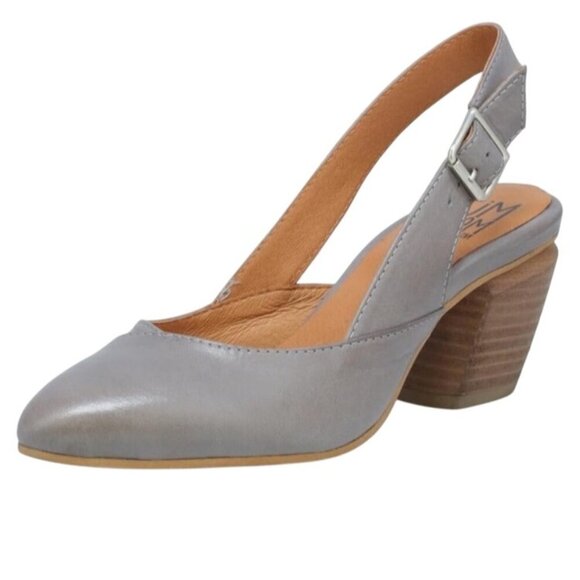 Miz Mooz Women's Aurora block stacked heel Pumps graphite gray women’s 39 - Picture 1 of 14
